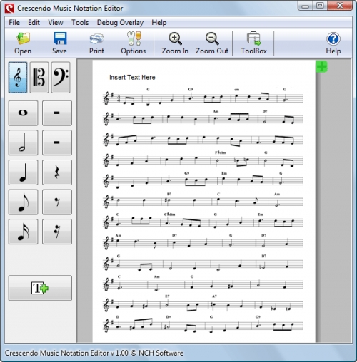 Crescendo Music Notation Editor 1.86