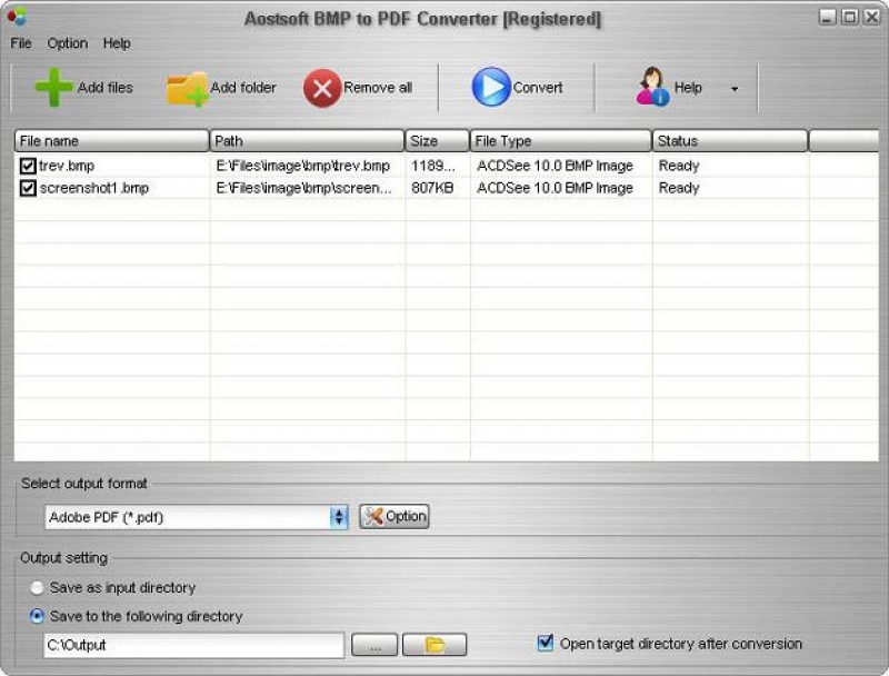 Aostsoft BMP to PDF Converter 3.9.4