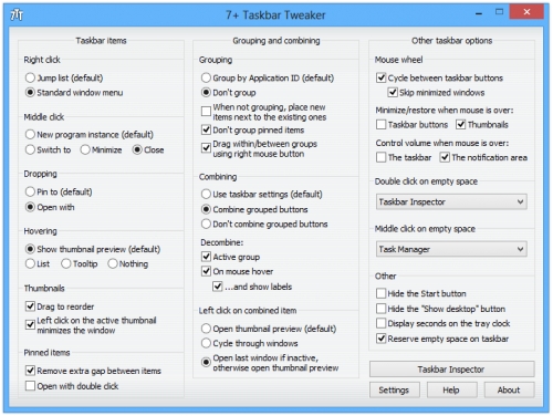 7+ Taskbar Tweaker 5.1