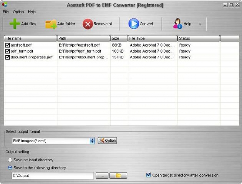 Aostsoft PDF to EMF Converter 3.9.4