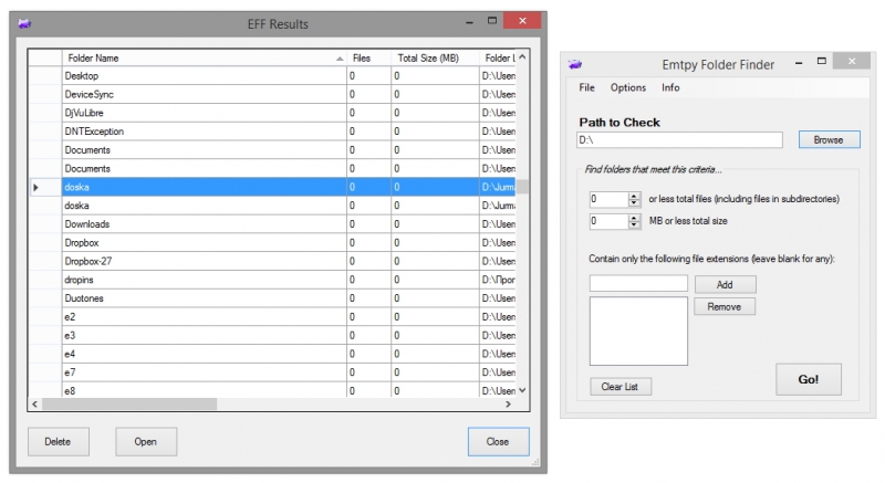 Empty Folder Finder 1.4.0.0
