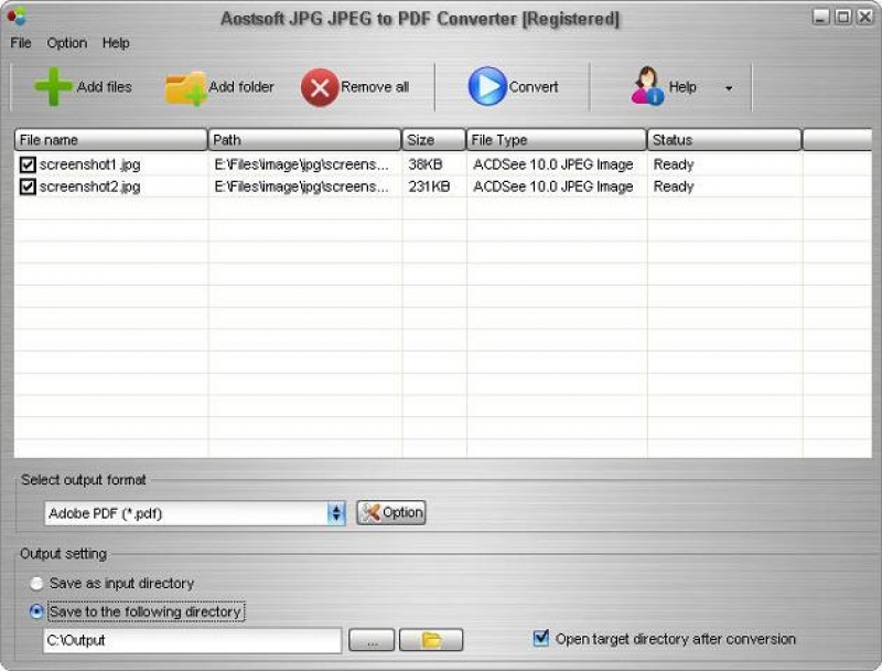 Aostsoft JPG JPEG to PDF Converter 3.9.4