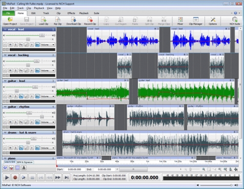 MixPad Multitrack Recording Software 5.02 Beta