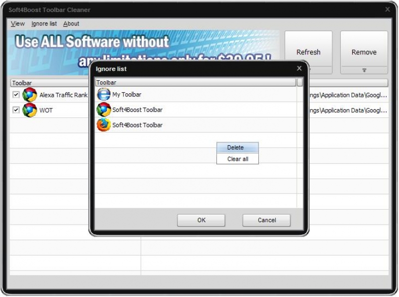 Soft4Boost Toolbar Cleaner 6.7.1.477