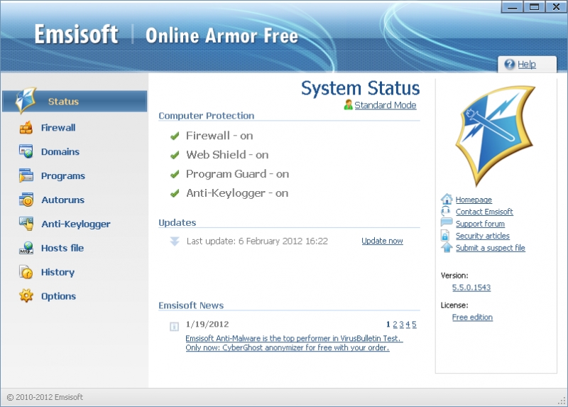 Online Armor Free Firewall 7.0.0 1866