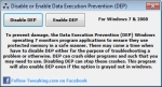 Disable or Enable Data Execution Prevention (DEP) 1.0.0