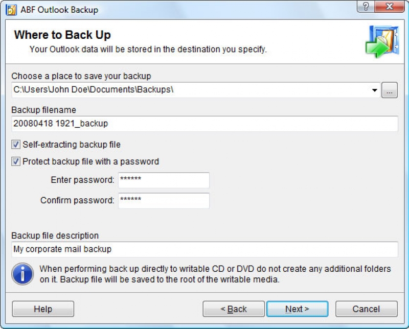 ABF Outlook Express Backup 2.7.5.70